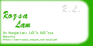 rozsa lam business card